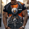 Joycorners Custom Name Funny Eagle Mechanic Skull Unisex Black T Shirt PT2609