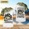 Joycorners Basshole Kiss My Bass Fishing UPF Shirts, Funny Fishing Shirt, Fishing Shirts For Men