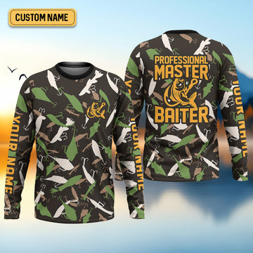 Joycorners Professional Master Baiter Fishing UPF Shirts, Camo Fishing Shirt, Presents For Fishermen