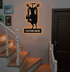 Maxcorners Personalized Deer Hunting Metal Sign WITH LED/WITHOUT LED, Rustic Wall Decor for Cabin, Lodge, Mancave, Unique Wildlife Gift MT0110