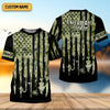 Joycorners American Hooker Patriotic Fishing Shirt, Camo Fishing Shirt, SPF Shirt For Men, Gift For Fisherman