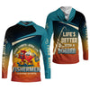 Joycorners Life's Better With A Bobber Fishing UPF Shirts, Men's Fishing Shirts Long Sleeve, Presents For Fishermen