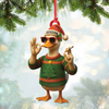 Joycorners Personalized Funny Cool Duck Acrylic Christmas Ornament – Custom Name Xmas Decor, Unique Holiday Ornament for Hunter or Friend MT1111