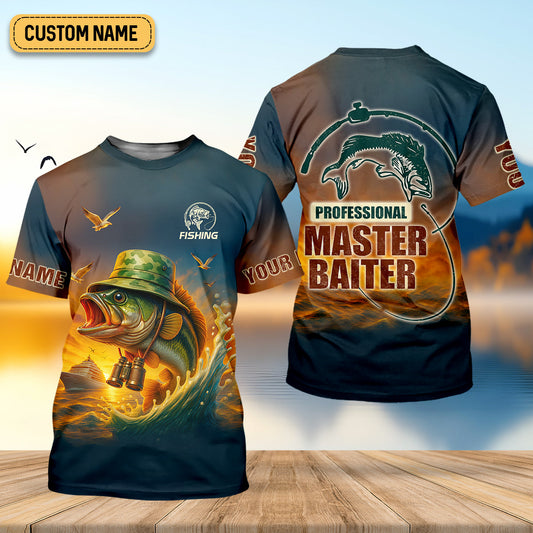 Joycorners Professional Master Baiter Sunset Fishing UPF Shirts, Fisherman Outfit, Presents For Fishermen