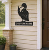 Maxcorners Personalized Funny Duck Metal Sign WITH LED/WITHOUT LED, Unique Hunting Cabin Wall Decor, Waterfowl Lover Gift MT0110