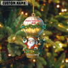 Joycorners Christmas Cow Farm Balloon Acrylic Ornament (14 Breed Options)