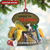 Joycorners Custom Fishing Ornament – Personalized Hooked on Fishing Christmas Decoration MT1111