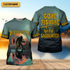 Joycorners Gone Fishing With Sasquatch Bassquatch Fishing UPF Shirts, Fishing Gifts For Men, Men's Fishing Shirt