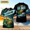 Joycorners I Like Big Bass And I Cannot Lie Shirt, Funny Fishing T-shirt, SPF Shirt For Men, Gift For Fisherman