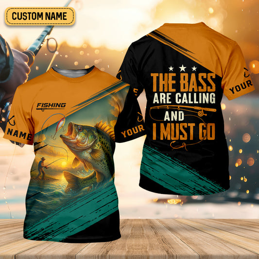 Joycorners The Bass Are Calling And I Must Go SPF Shirt For Men, Gift For Fisherman, Largemouth Bass Fishing