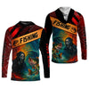 Joycorners Ghost Face Fish Mens Sun Protection Shirts, Fishing Jersey, Fisherman Gift, Fishing Shirts For Men