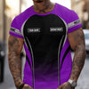 Joycorners Custom Mechanic Shirt, Personalized Work Uniform, Custom Name & Department, Cool Mechanic Graphic Tee, Purple Engine Skull Design PT2609