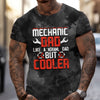 Joycorners Funny Mechanic Dad T Shirt Like A Normal Dad But Cooler Auto Repair Garage Workwear Tee Fathers Day Birthday Gift For Men Husband Father PT2609