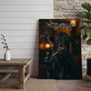 Joycorner Black Angus Smoking Cow Flipping Finger Attitude Wall Art Custom Name Rustic Canvas