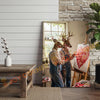 Joycorners Deer Couple Painting Heart Art Studio Personalized Name Canvas