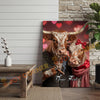 Joycorners Cattle Cow Funny Romantic Texas Longhorn Couple Personalized Name Canvas