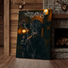 Joycorner Black Angus Smoking Cow Flipping Finger Attitude Wall Art Custom Name Rustic Canvas