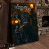 Joycorner Black Angus Smoking Cow Flipping Finger Attitude Wall Art Custom Name Rustic Canvas