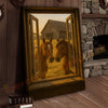 Joycorners Two Horses at Rustic Barn Window Country Farmhouse Wrapped Canvas Wall Art
