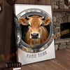 Joycorners Cattle Cow Funny Jersey Cow In Washing Machine Personalized Name Canvas