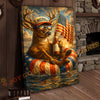 Joycorner Buck Deer Americana Beer Float 3D Wrapped Canvas
