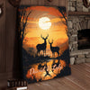 Joycorner Deer Couple Sunset Lake Silhouette Personalized Canvas