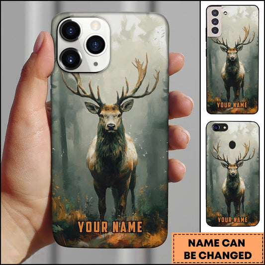 Joycorners Alpine Mountain Deer Personalized Name Phone Case