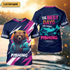 Joycorners Gone Fishing, The Best Days Are Spent Fishing, Funny Bear Fishing Shirt, SPF Shirt, Fisherman Outfit, Mens Casual Shirts