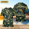 Joycorners Fish Hard Drink Easy Green Camo Funny Fishing Shirt, SPF Shirt For Men, Largemouth Bass Fishing Shirts For Men