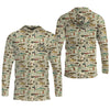 Joycorners Fishing Gear Items SPF Long Sleeve Shirts, Custom Fishing Shirt, Men Long Sleeve Shirt