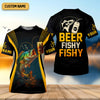 Joycorners Beer Fishy Fishy Funny Fishing Shirt, SPF Shirt For Men, Fishing And Beer Men's Fishing Shirt