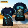 Joycorners Happiness Is A Big Fish And A Witness Fishing UPF Shirts, Funny Fishing Shirt, Fishing Shirts For Men