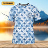 Joycorners Texas Camo Blue Fishing UPF Shirts, Performance Fishing Shirts, Fishing Gifts For Men, Men's Fishing Shirt