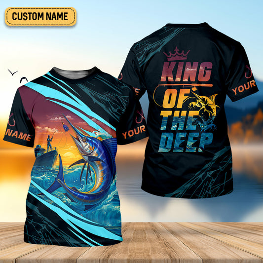 Joycorners King Of The Deep Swordfish Fishing SPF Shirt For Men, Fishing Gifts For Men, Men's Fishing Shirt