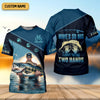Joycorners Mine's So Big I Have To Use Two Hands Funny Fishing Shirt, SPF Shirt For Men, Gift For Fisherman