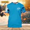 Joycorners Blue Fishing SPF Shirt, Funny Fishing Shirt, Fisherman Outfit, Mens Casual Shirts