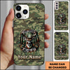 Joycorners Artist Hunting - Buck Around And Find Out Deer Camo Personalized Name Phone Case