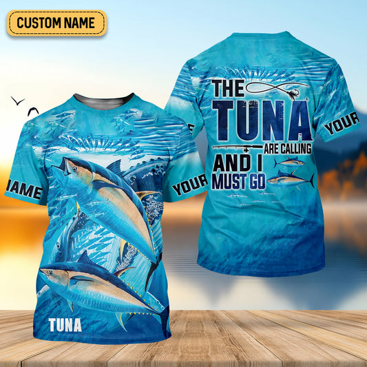 Joycorners The Tuna Are Calling And I Must Go Fishing UPF Shirts, Fishing Gifts For Men, Tuna Fishing Shirts For Men