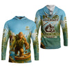 Joycorners Bigfoot Legendary Adventures Await Bass Fishing Shirt, Funny Fishing Shirt, Presents For Fishermen
