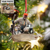 Joycorners Personalized Hunting Acrylic Christmas Ornament – Custom Photo Gift for Hunters & Outdoor Lovers MT1111