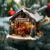 Joycorners Merry Christmas Farm Tractor Custom Name Acrylic Ornament