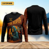 Joycorners Fish Reaper Horror Fishing SPF Shirt For Men, Fishing Gifts For Men, Men's Fishing Shirt