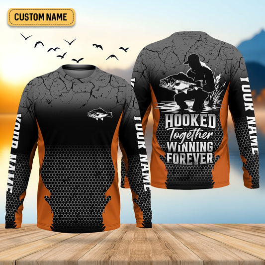 Joycorners Hook Together, Winning Forever, Fishing Tournament Shirt, SPF Shirt For Men, Presents For Fishermen