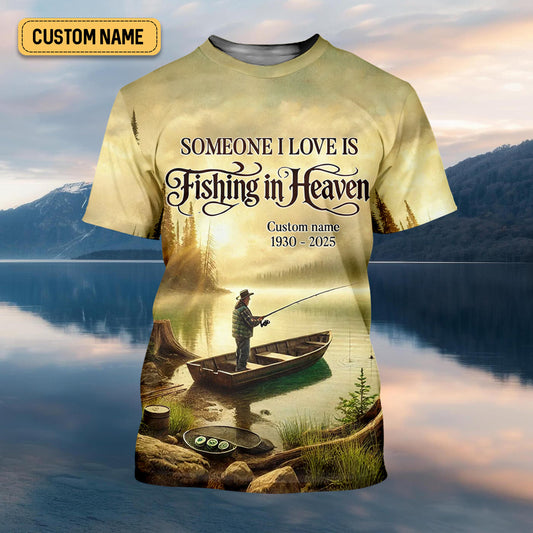 Joycorners Fishing In Heaven Fishing Memorial SPF Shirt For Men, Gift For Fisherman, Fishing Shirts For Men