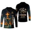 Joycorners Followe Me And I Will Make You Fishers Of Men, Jesus Fishing Shirt, SPF Shirt For Men, Gift For Fisherman