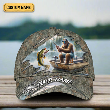 Joycorners Bigfoot Fishing Hat, Fishing Trucker Hat, Fishing Cap For Men, Fishing Gifts For Dad