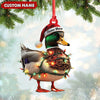 Joycorners Personalized Duck Acrylic Christmas Ornament – Funny Custom Hunting Tree Decoration For Hunters MT1111