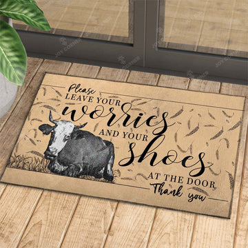 Joycorners Hereford - Leave Your Worries And Your Shoes At The Door Doormat