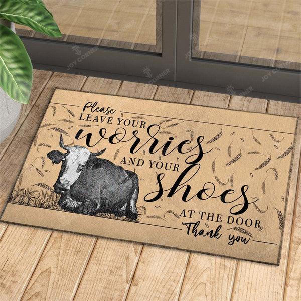 Joycorners Hereford - Leave Your Worries And Your Shoes At The Door Doormat