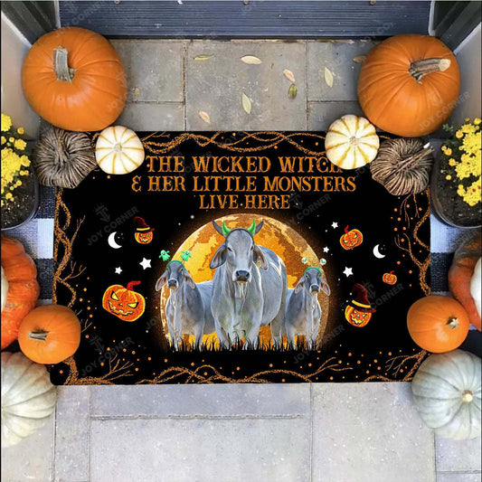Joycorners Brahman Cattle The Wicked Witch Custom Name Doormat